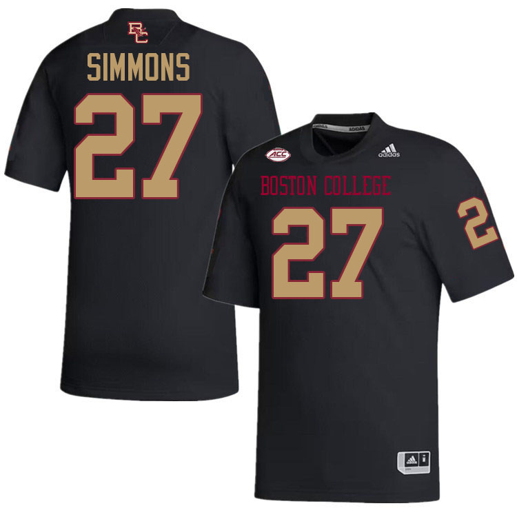 Justin Simmons Jersey,#27 Justin Simmons Boston College Eagles Football Jersey,Uniforms-Black